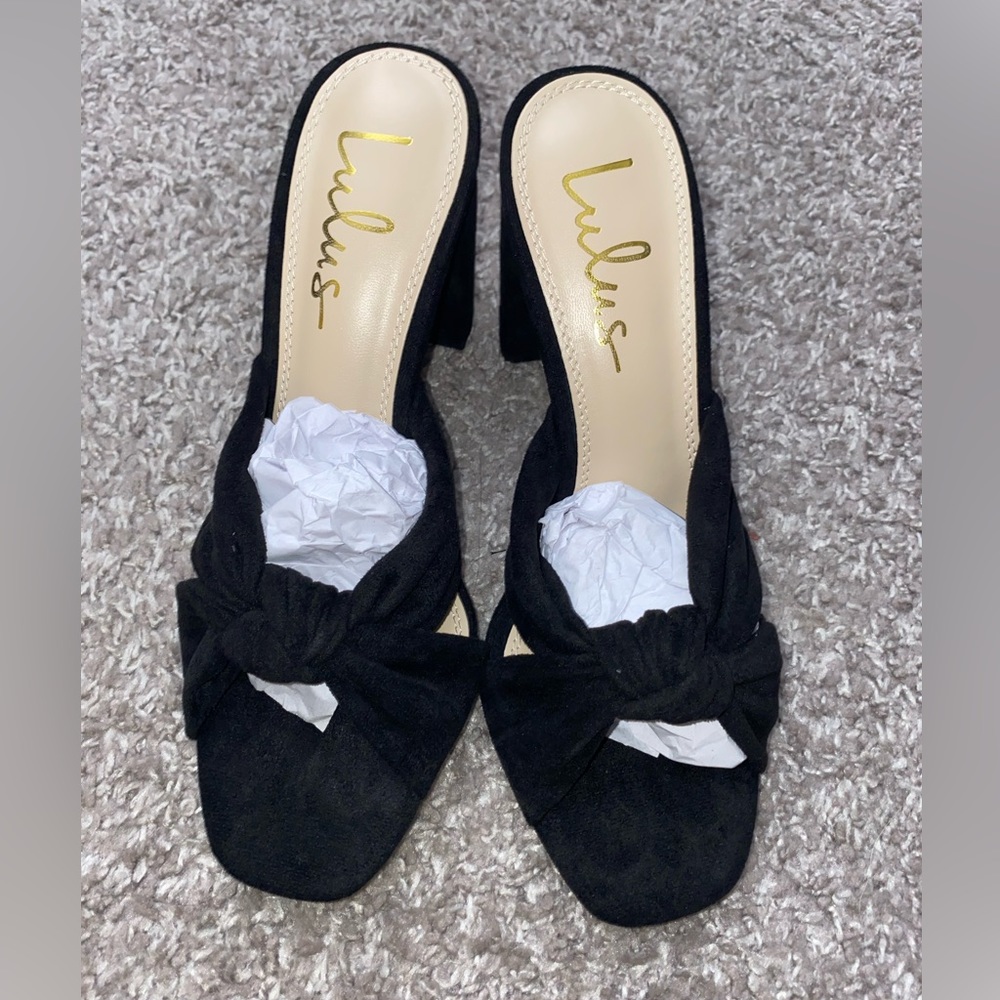 Lulus suede heel sandal
